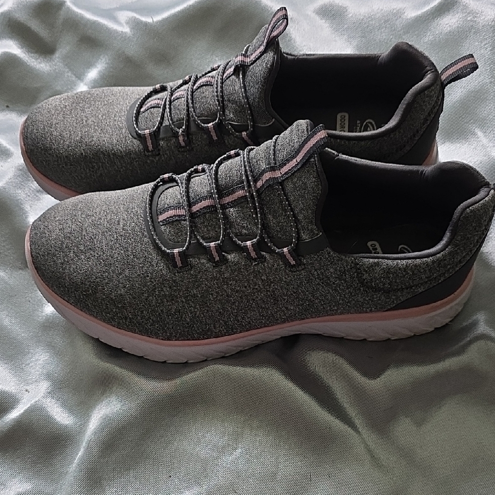 Athletic Works Gray and Pink Sneakers Lightweight Comfort